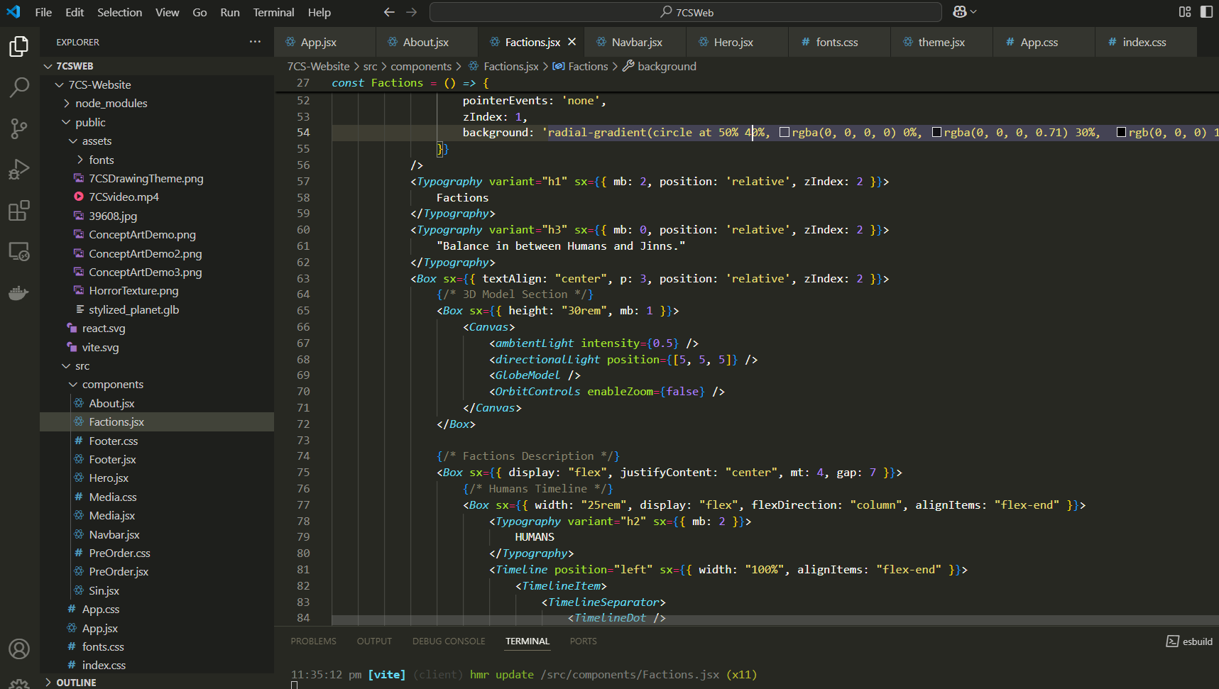 7CS Web Project Preview 3