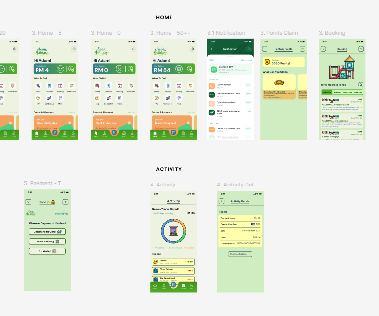 AEON Fantasy App Design
