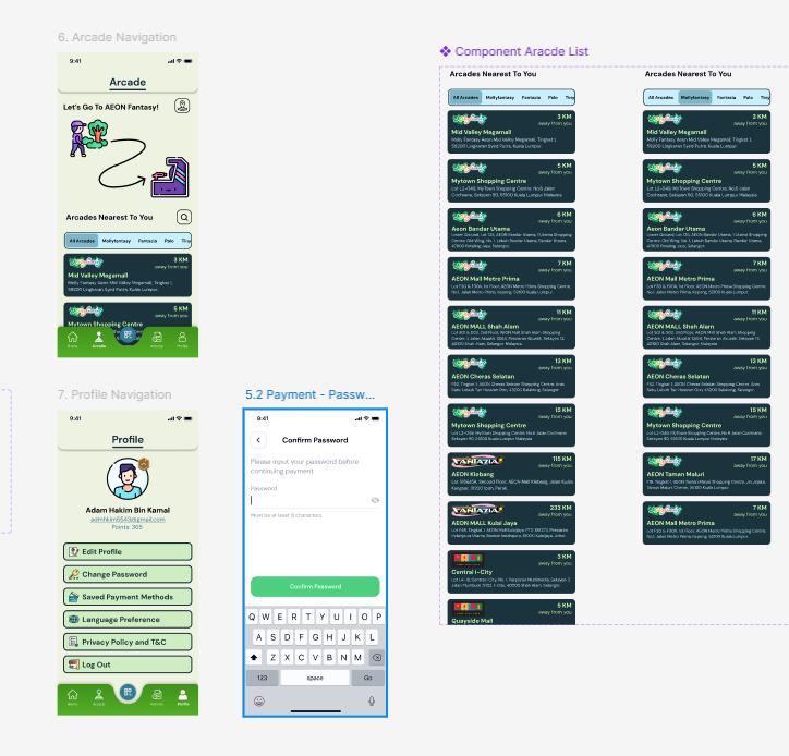 AEON Fantasy App Design