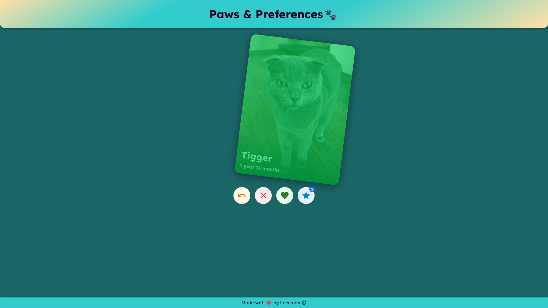 PawsAndPreferences Project Preview A