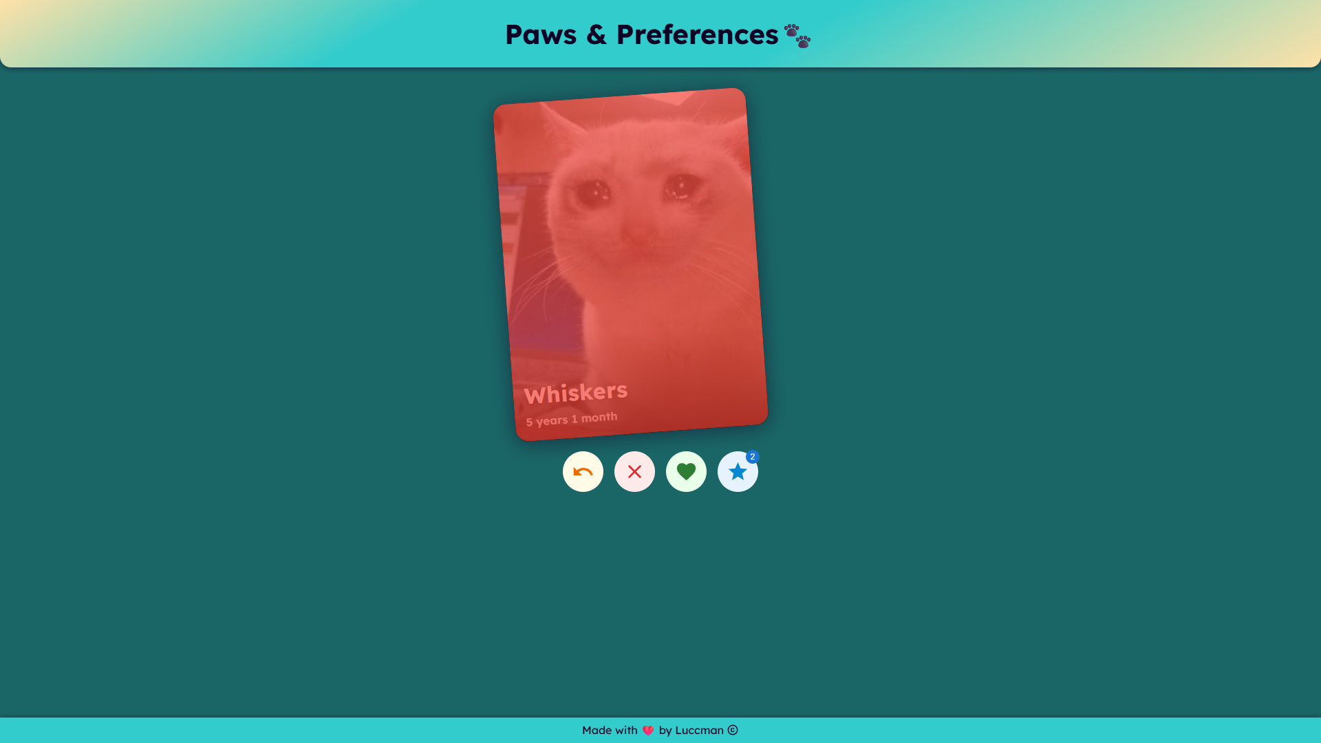 PawsAndPreferences Project Preview 1